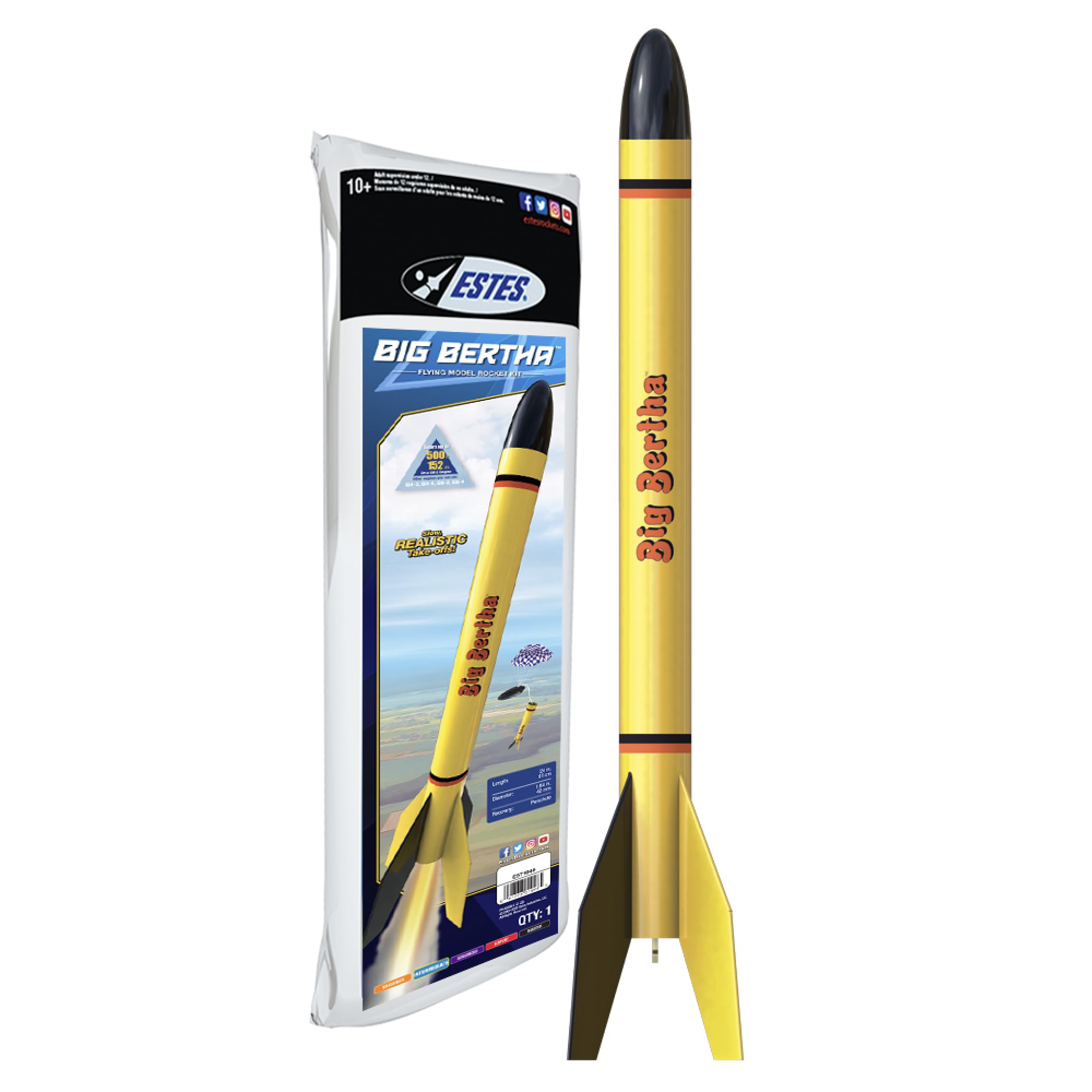 Amazon.com: Estes 1948 Big Bertha Model Rocket Kit, Intermediate